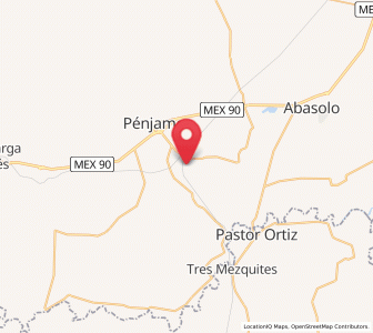 Map of La Troja (El Chiflido), Guanajuato