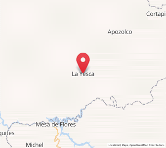 Map of La Yesca, Nayarit