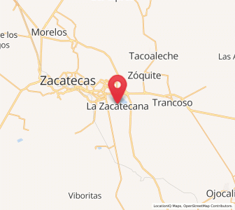 Map of La Zacatecana, Zacatecas