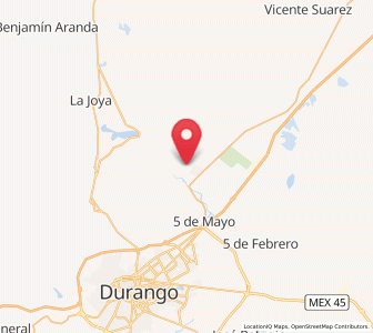 Map of Labor de Guadalupe, Durango