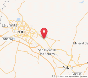 Map of Ladrilleras del Refugio, Guanajuato