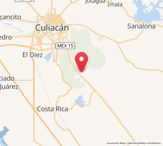 Map of Laguna Colorada, Sinaloa