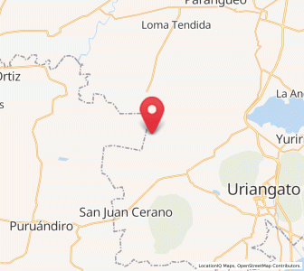 Map of Laguna Prieta, Guanajuato