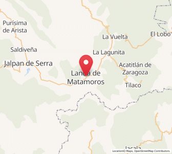Map of Landa de Matamoros, Querétaro