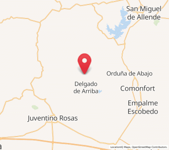 Map of Landín, Guanajuato