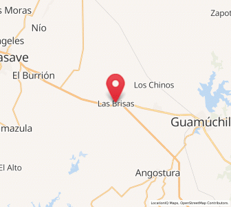 Map of Las Brisas, Sinaloa
