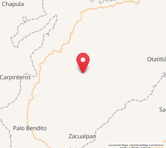Map of Las Canoas, Veracruz