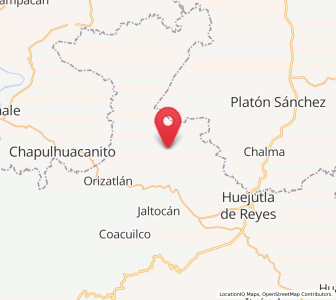 Map of Las Chacas, Hidalgo