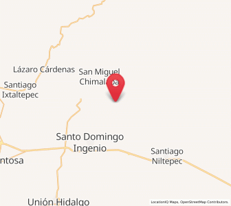 Map of Las Conchas, Oaxaca