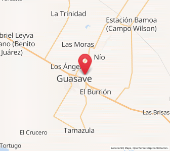 Map of Las Crucecitas, Sinaloa
