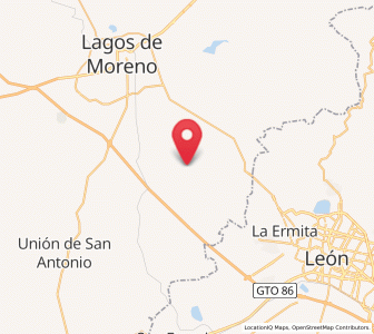 Map of Las Cruces, Jalisco