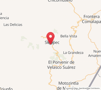 Map of Las Cruces, Chiapas