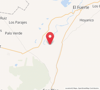 Map of Las Estacas, Sinaloa