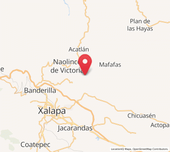 Map of Las Haldas, Veracruz