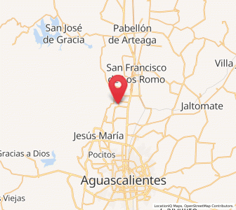 Map of Las Jaulas, Aguascalientes