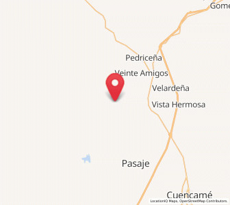 Map of Las Mercedes, Durango