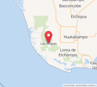 Map of Las Milpas, Sonora