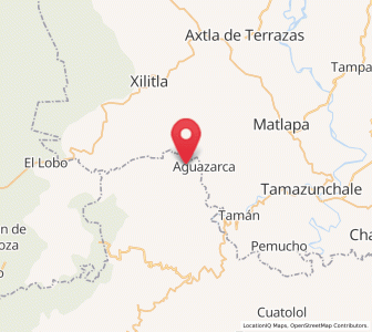 Map of Las Moras, Hidalgo
