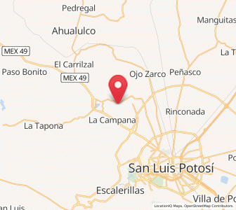 Map of Las Moras, San Luis Potosí