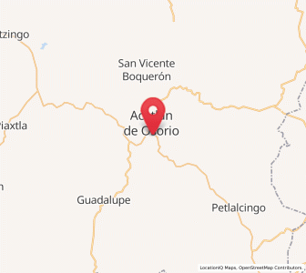 Map of Las Nieves, Puebla