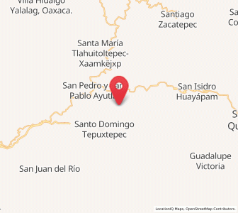 Map of Las Peñas, Oaxaca