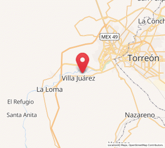 Map of Las Piedras, Durango