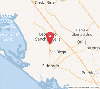 Map of Las Piedritas, Sinaloa