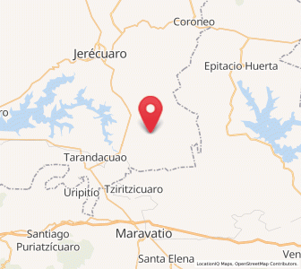 Map of Las Pilas de Puruagua, Guanajuato