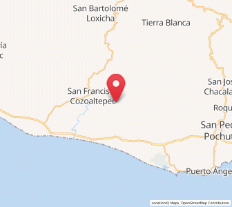 Map of Las Pilas, Oaxaca
