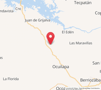 Map of Las Pimientas, Chiapas