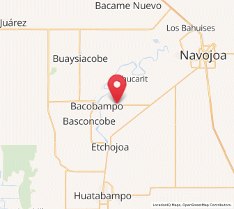 Map of Las Playitas, Sonora