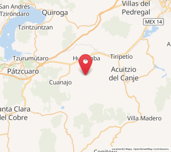 Map of Las Tablas, Michoacán