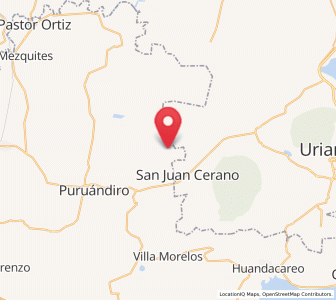 Map of Las Tortugas (Emiliano Zapata), Michoacán