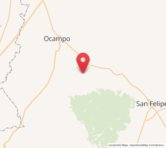 Map of Las Trojes, Guanajuato