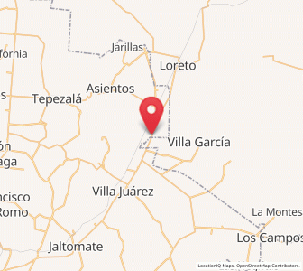 Map of Lázaro Cárdenas, Aguascalientes