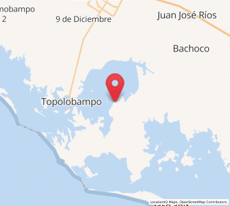 Map of Lázaro Cárdenas, Sinaloa