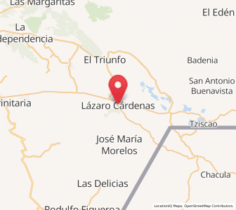 Map of Lázaro Cárdenas, Chiapas
