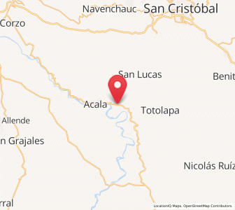 Map of Lázaro Cárdenas, Chiapas