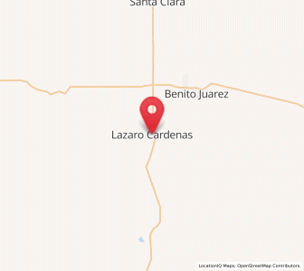 Map of Lázaro Cárdenas, Chihuahua