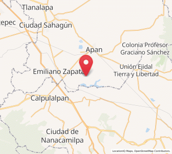 Map of Lázaro Cárdenas, Hidalgo