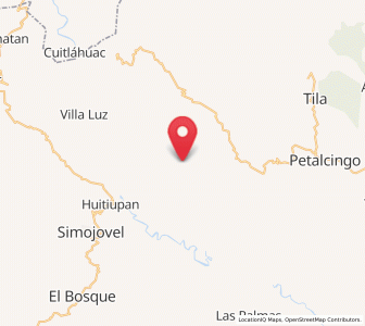 Map of Lázaro Cárdenas, Chiapas