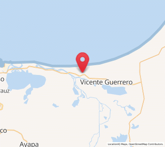 Map of Lázaro Cárdenas, Tabasco