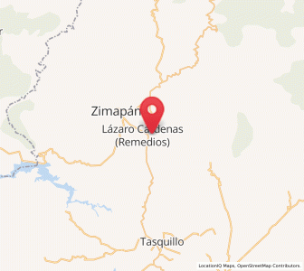 Map of Lázaro Cárdenas, Hidalgo
