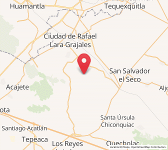 Map of Libertad Álvaro Obregón, Puebla