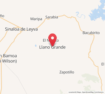 Map of Llano Grande, Sinaloa