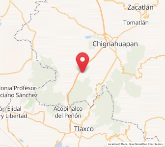 Map of Llano Verde, Puebla