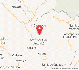 Map of Loma Bonita, Puebla