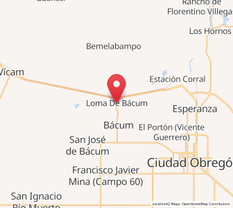 Map of Loma de Bácum, Sonora