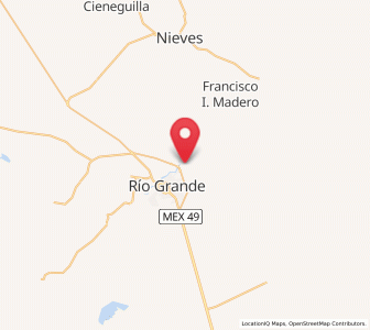 Map of Loreto, Zacatecas