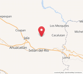 Map of Los Aguajes, Nayarit